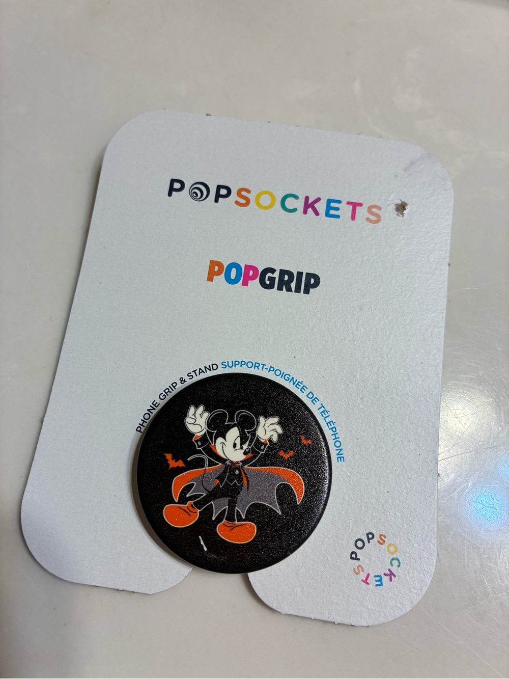 Disney Mickey Mouse Halloween Vampire PopSocket PopGrip NEW